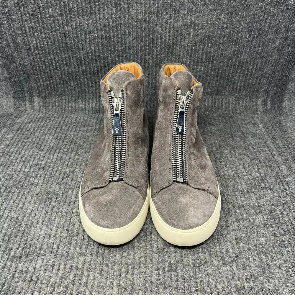Frye Lena Zip Suede High Top Sneaker Bolt Grey Casual Women’s 9.5 M